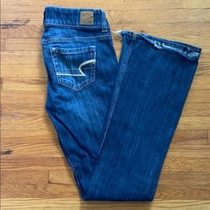 AE stretch bootcut artist jeans size 2
